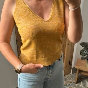 Sunny Yellow V-Neck Tank Top